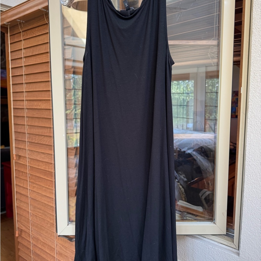 Eileen Fisher Black Backless Dress